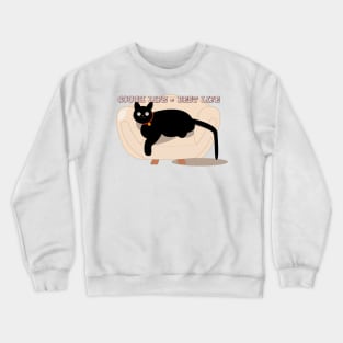 Couch life best life Lazy cat print design Crewneck Sweatshirt